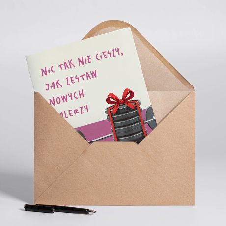 Kartka urodzinowa dla sportsmenki TALERZE - A4