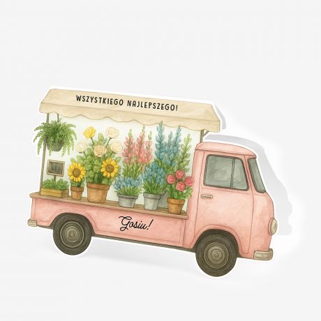 Kartka urodzinowa KWIATY DLA CIEBIE kartka na urodziny kobiety kartka urodzinowa dla kobiety