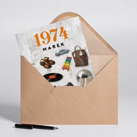 Personalizowana kartka urodzinowa ROCZNIK 70