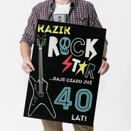 Kartka urodzinowa XXL ROCK STAR prezent dla fana rocka
