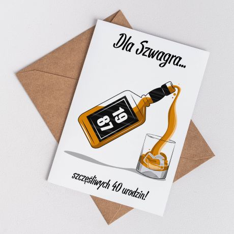 Kartka urodzinowa z alkoholem DOSKONAY ROCZNIK