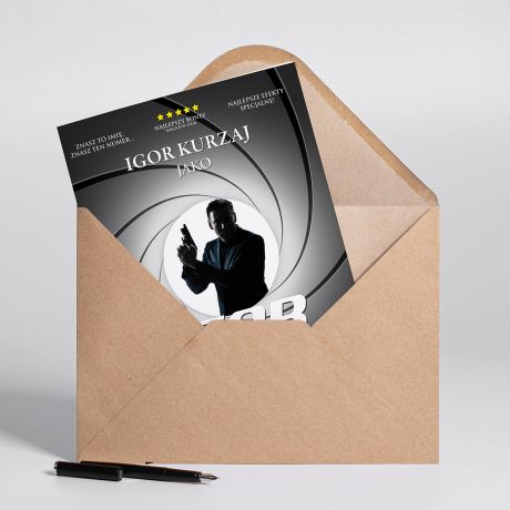 Kartka urodzinowa z �yczeniami TAJNY AGENT - A4