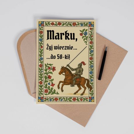 Kartka urodzinowa YJ WIECZNIE A4