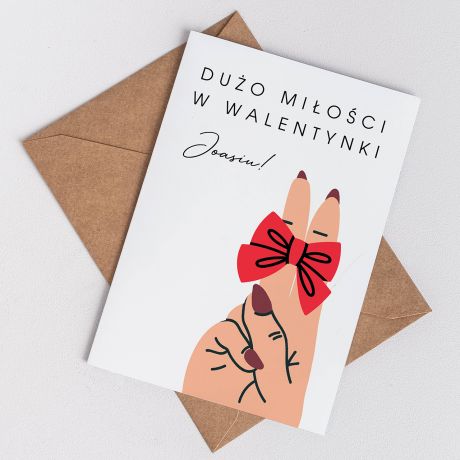 Kartka na Walentynki od dziewczyny PRZYJEMNO