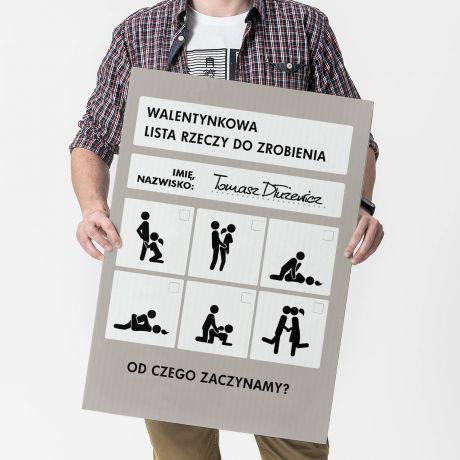 Kartka walentynkowa XXL AKTYWNE WALENTYNKI