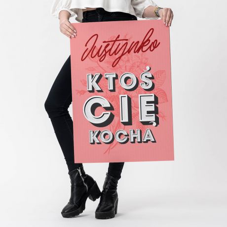 Kartka walentynkowa XXL KTO� CI� KOCHA