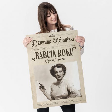 Kartka XXL BABCIA ROKU prezent dla babci