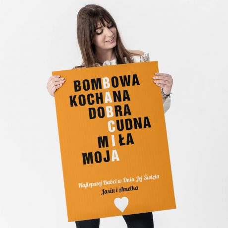 Kartka XXL dla babci PO PROSTU BABCIA