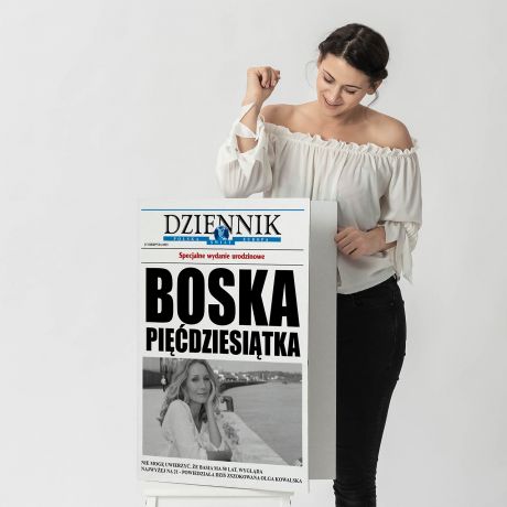 Kartka XXL DZIENNIK prezent na 50 dla kobiety
