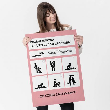 Kartka XXL JEJ AKTYWNE WALENTYNKI