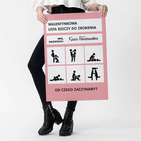 Kartka XXL JEJ AKTYWNE WALENTYNKI