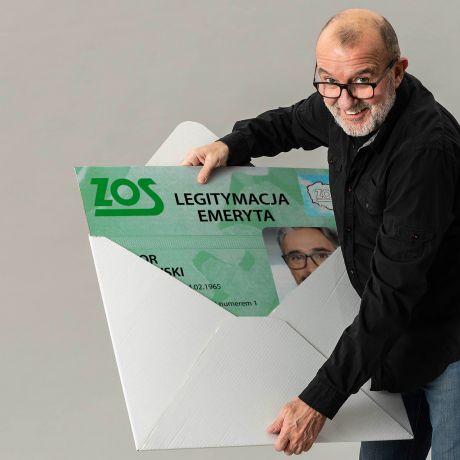 Kartka XXL LEGITYMACJA �mieszny prezent z okazji emerytury