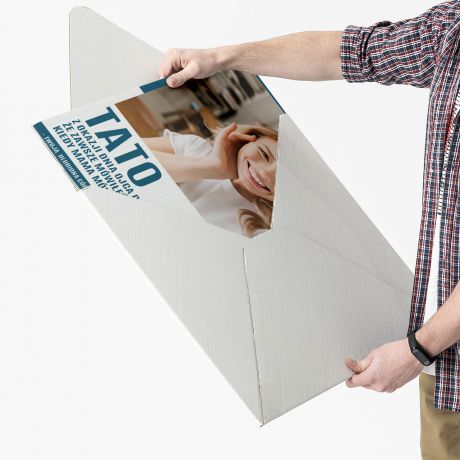 Kartka XXL PREZENT NA DZIE� TATY od c�rki prezent dla taty kartka dla taty personalizowana kartka