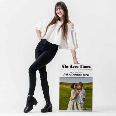 Kartka XXL THE LOVE TIMES prezent dla nowo�e�c�w 
