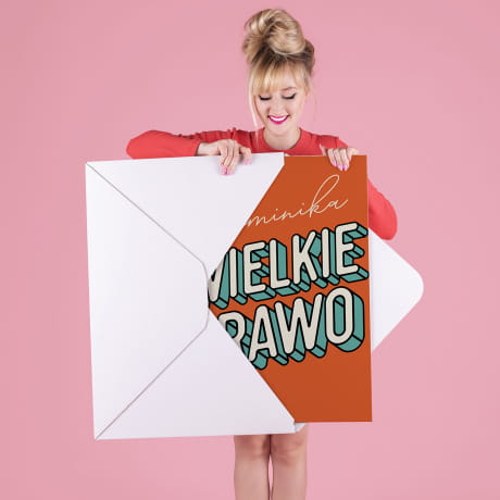 Kartka XXL WIELKIE BRAWO kartka gratulacyjna