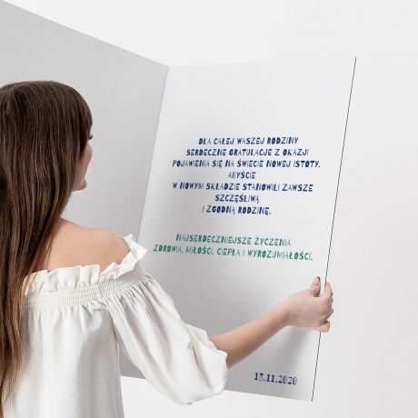 Kartka XXL WITAMY MALE�STWO! gratulacje z okazji narodzin dziecka
