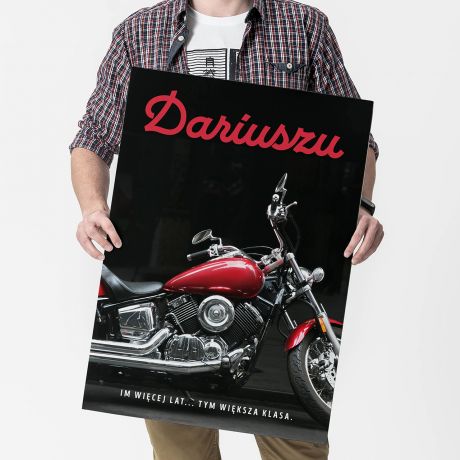 Kartka XXL z motorem PREZENT DLA MOTOCYKLISTY