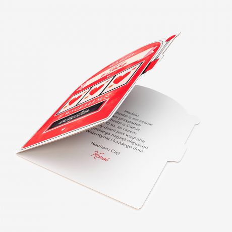 Kartka xxl Z TOB� WYGRA�EM prezent na Walentynki kartka na walentynki kartka walentynkowa prezent walentynkowy