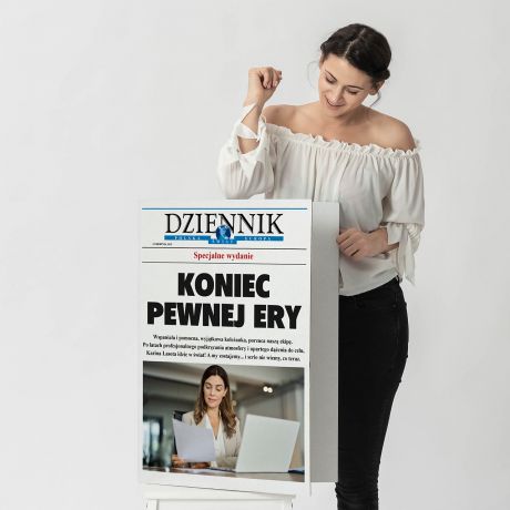 Kartka na odejcie z pracy DZIENNIK XXL ze zdjciem personalizowana kartka prezent poegnalny