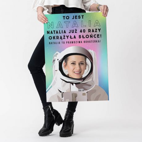 Kartka XXL ze zdj�ciem PREZENT NA CZTERDZIESTK�