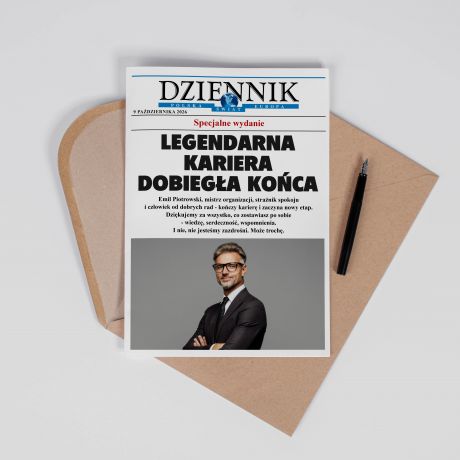 Kartka ze zdj�ciem a4 UPOMINEK Z OKAZJI EMERYTURY kartka na odej�cie na emerytur�