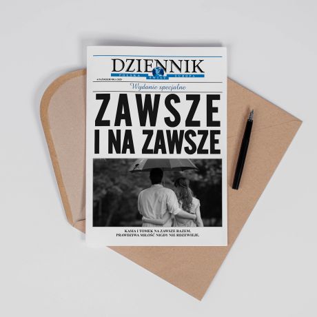 Kartka z okazji rocznicy lubu DZIENNIK - NA ZAWSZE kartka na rocznic lubu prezent na rocznic lubu