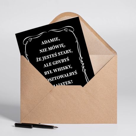 Personalizowana kartka z okazji urodzin JESTE� STARY - A4