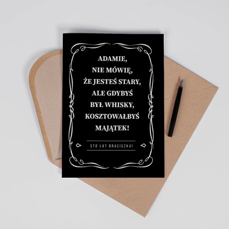 Personalizowana kartka z okazji urodzin JESTE� STARY - A4
