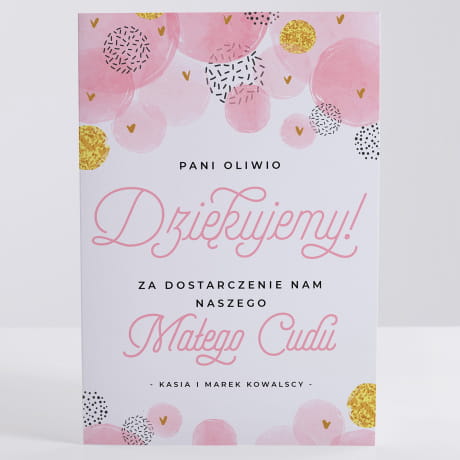Kartka z dedykacj PODZIKOWANIA DLA POONEJ prezent dla poonej podzikowanie dla poonej