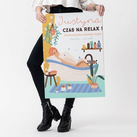 Kartka z �yczeniami na parapet�wk� XXL CZAS NA RELAKS