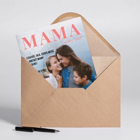 Kartka ze zdjciem dla mamy MAGAZYN - kartka A4 upominek dla mamy kartka na dzie matki
