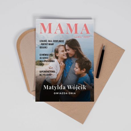 Kartka ze zdjciem dla mamy MAGAZYN - kartka A4 upominek dla mamy kartka na dzie matki