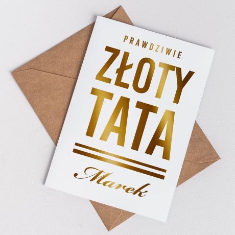 Kartka ze zoceniem z okazji Dnia Ojca ZOTY TATA