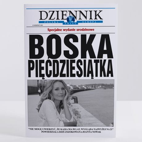 Kartka na 50 urodziny DZIENNIK BOSKA 50