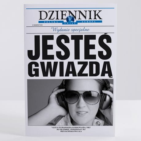 Kartka gratulacyjna DZIENNIK - JESTE GWIAZD