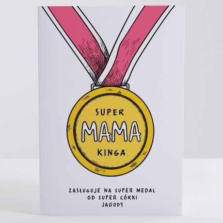 Kartka dla mamy MAMA NA MEDAL