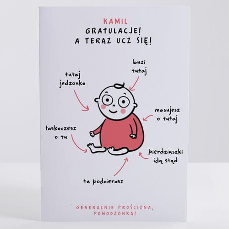 Kartka z okazji narodzin dziecka PORADNIK RODZICA kartka narodziny dziecka prezent na narodziny dziecka