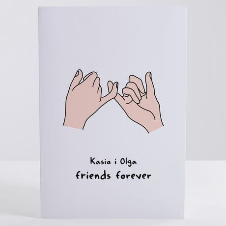 Kartka dla przyjaciółki PRZYJAŹŃ NA WIEKI