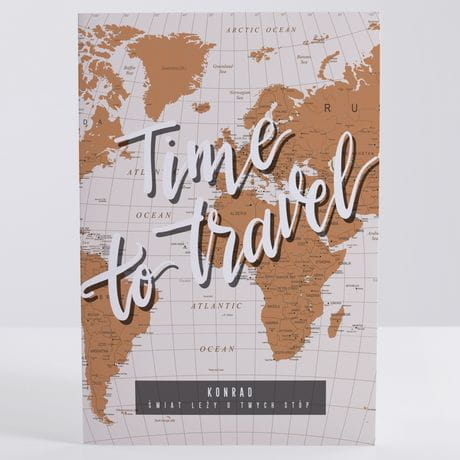 Kartka urodzinowa dla podróżnika TIME TO TRAVEL