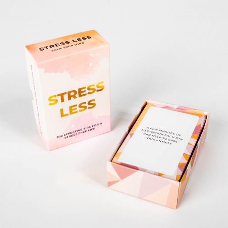 Karty STRESS LESS prezent dla zestresowanej osoby