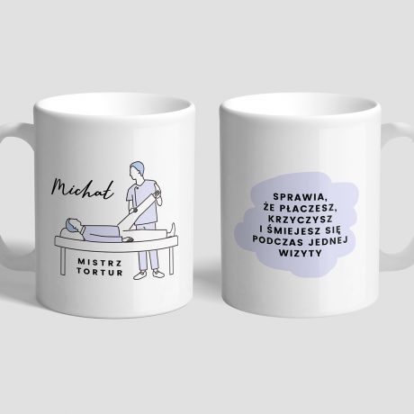 Kawa i kubek PREZENT DLA FIZJOTERAPEUTY personalizowany kubek dla fizjoterapeuty prezent dla fizjoterapeuty