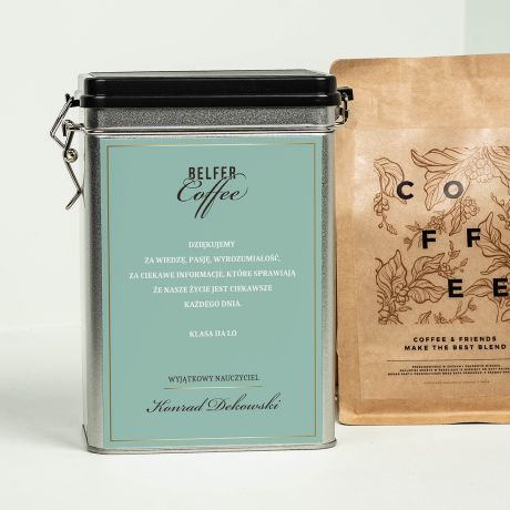 Kawa personalizowana BELFER COFFEE prezent dla nauczyciela na pożegnanie