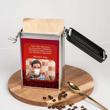 Kawa personalizowana TATA CAFE prezent na urodziny dla taty