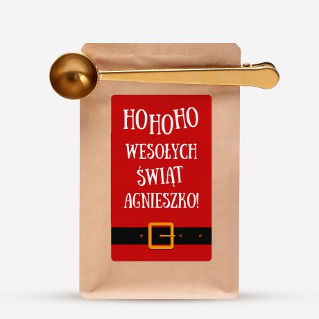 Kawa witeczna z pozacan yeczk HO HO HO prezent na Mikoaja