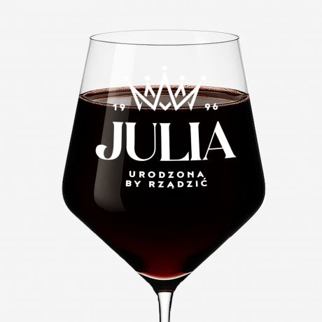 Kieliszek do wina na prezent urodzinowy PREZENT URODZINOWY DLA KOBIETY prezent dla kobiety na urodziny