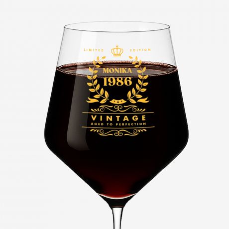 Personalizowany kieliszek do wina PREZENT NA 40 URODZINY DLA PRZYJACIӣKI  prezent dla przyjaciki na 40 urodziny