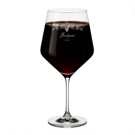 Grawerowany kieliszek do wina z imieniem DLA KOBIETY prezent dla kobiety kieliszek do wina z grawerem