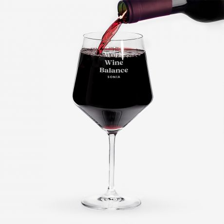 Kieliszek z grawerem WORK WINE BALANCE prezent dla przyjaciki