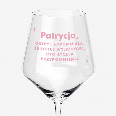 Kieliszek personalizowany PREZENT DLA NAJLEPSZEJ PRZYJACIӣKI kieliszek do wina z grawerem prezent dla bff