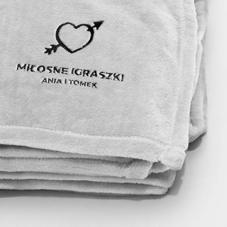 Koc na Walentynki IGRASZKI koc walentynkowy prezent na walentynki dla pary prezent dla dwojga